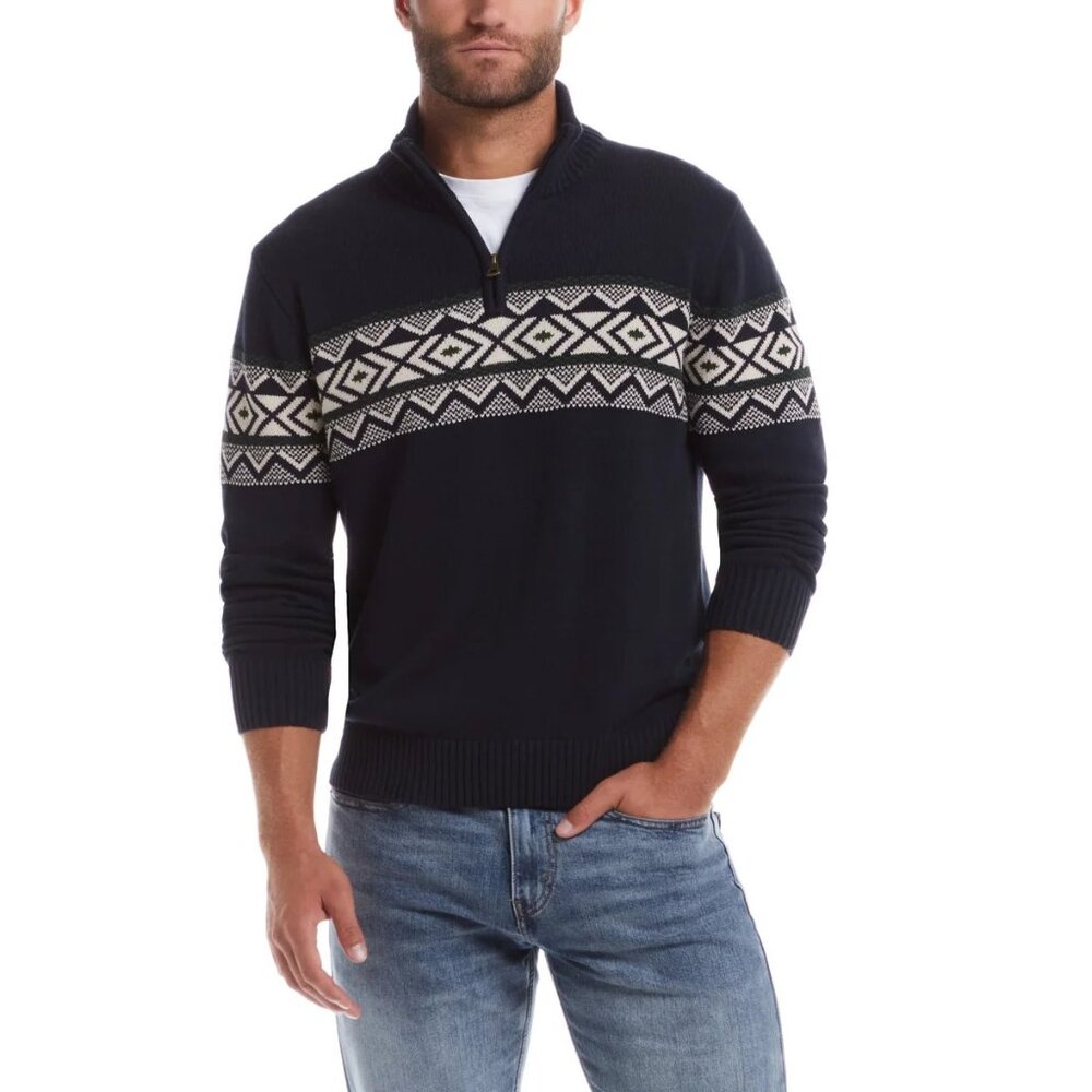 Weatherproof Vintage Men's 14 Zip Holiday Sweater